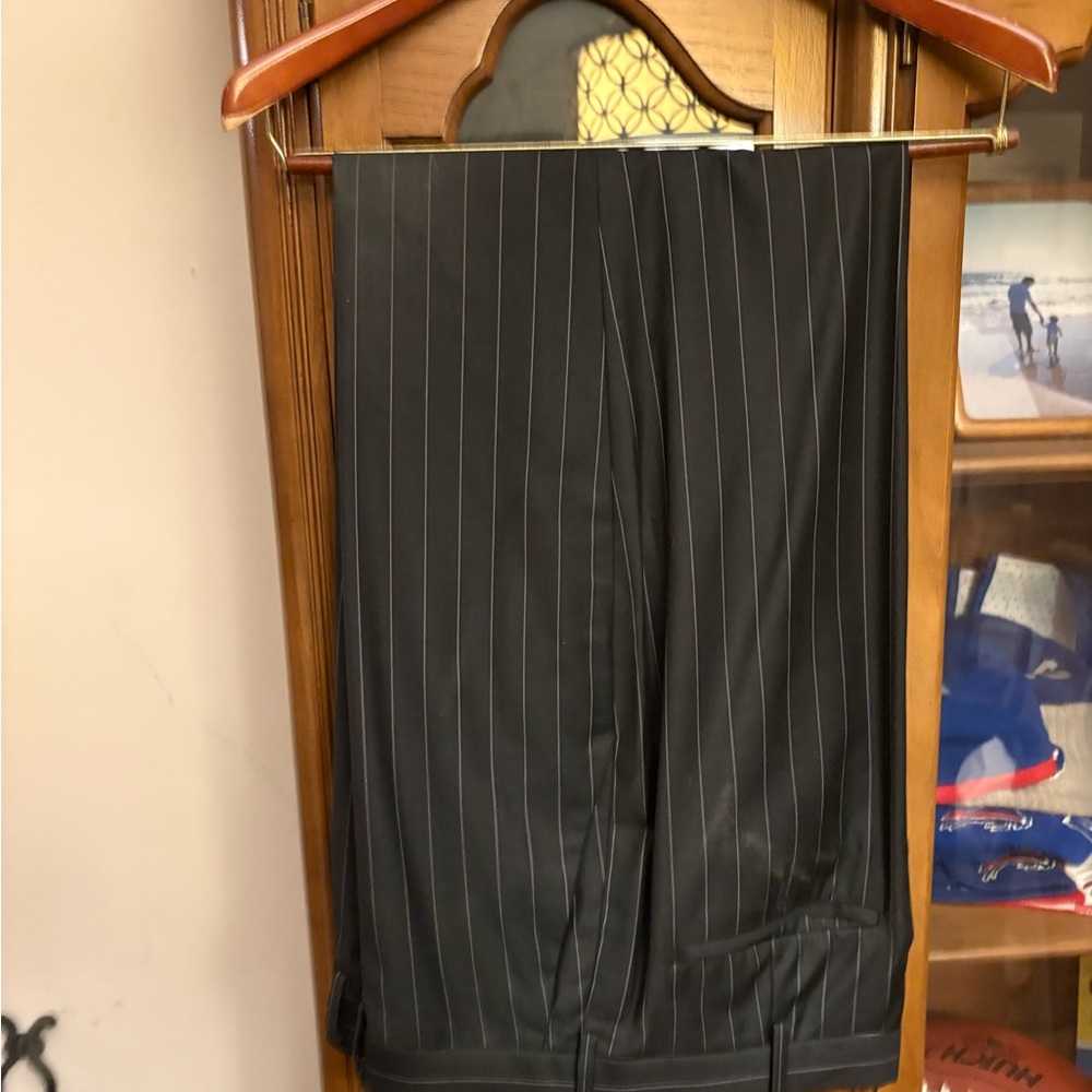 Perry Ellis Black Pinstripe Dress Pants